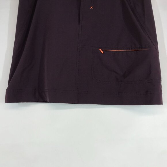 TITLE NINE - WOMEN'S 6 - BURGUNDY SNAP WAIST POLYESTER BLEND SKIRT W/POCKETS - Picture 3 of 8